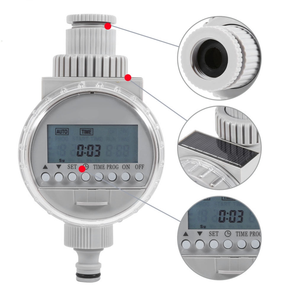 Tuin Watering Timer Solar Water Timer Automatische Watering Irrigatie Controller Systeem Tuin Irrigatie Timer Met Lcd Digitale
