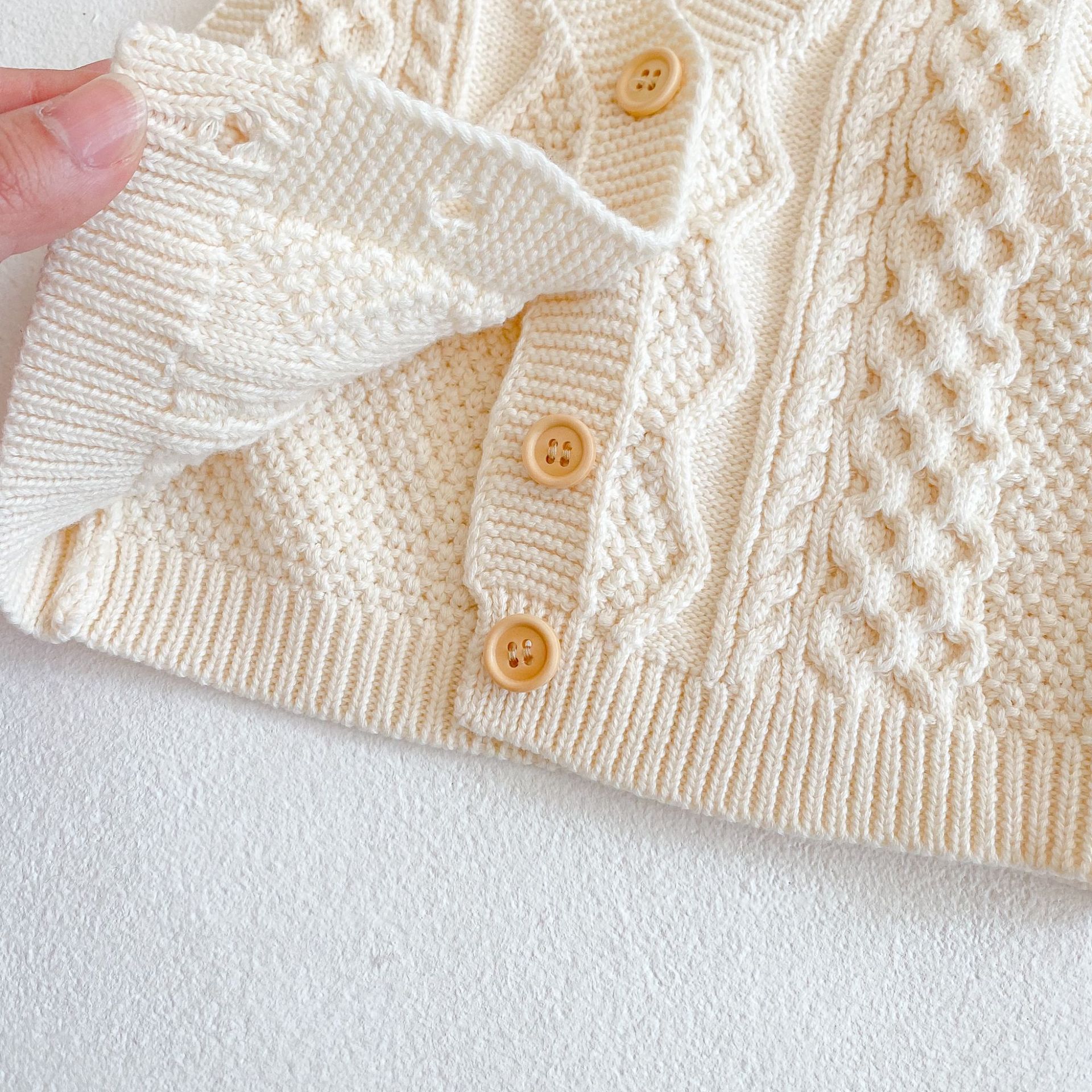 Pull sans manches en tricot pour bébé fille et garçon, Cardigan à simple boutonnage, manteau en coton pour enfants, veste tricotée,