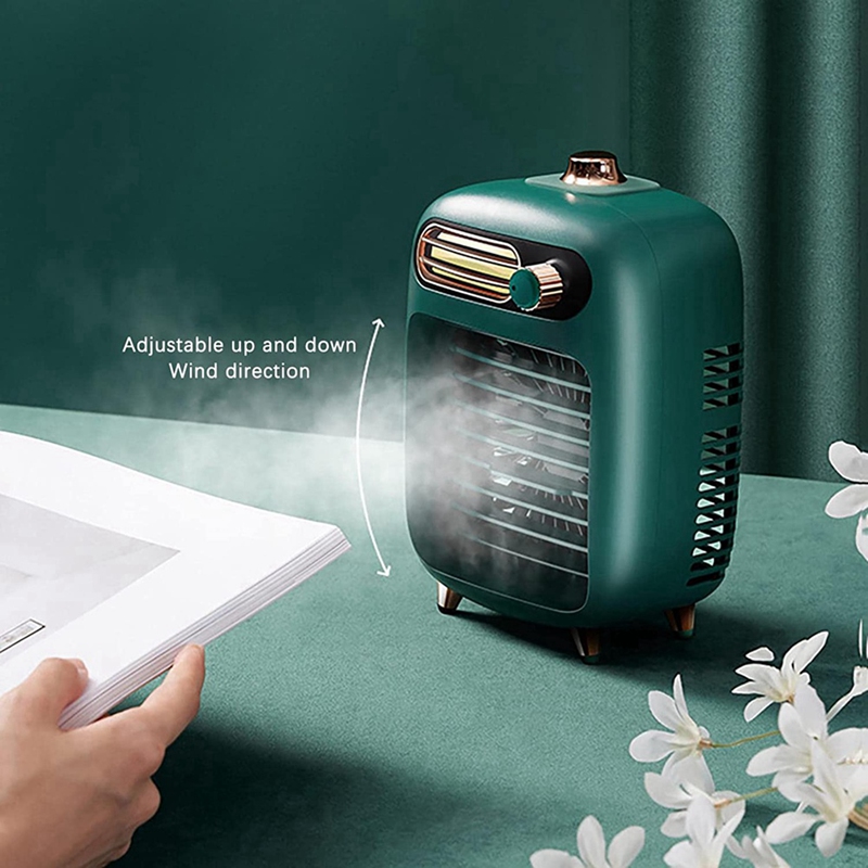 Portable Air Conditioner Fan, Personal Space Air Cooling Fan for Home Office, USB Portable Air Conditioner