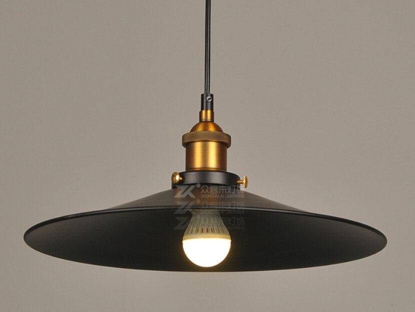 E27 retro kreative Restaurant einzelne kleine schwarze Felsen kronleuchter Gold kopf lampe: 24CM Nein hell Birne