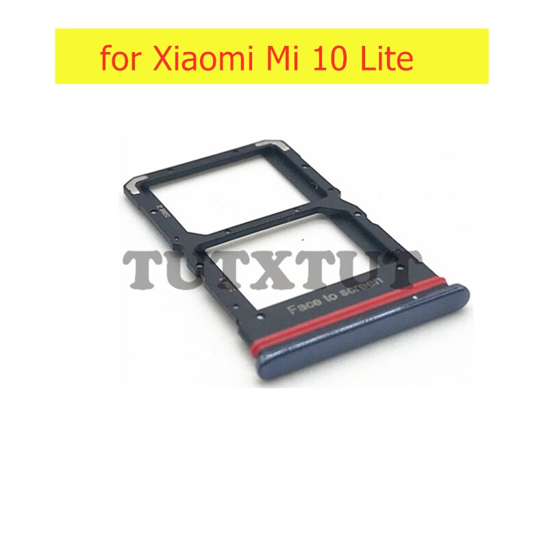 for Xiaomi Mi 10 Lite Card Tray Holder SIM Card SD Card Slot Holder Adapter for Xiaomi Mi 10 Lite Repair Spare Parts