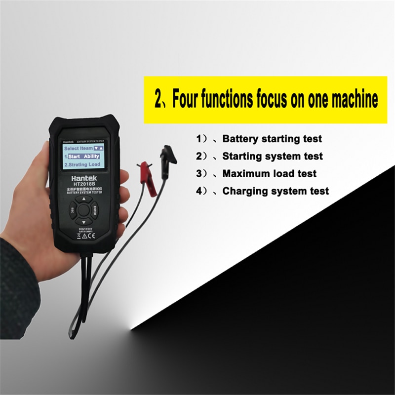 Hantek HT2018B Digital Battery System Tester for Car LCD Automotive Analyzer Load Tester Diagnostic Tool 6V/12V/24V