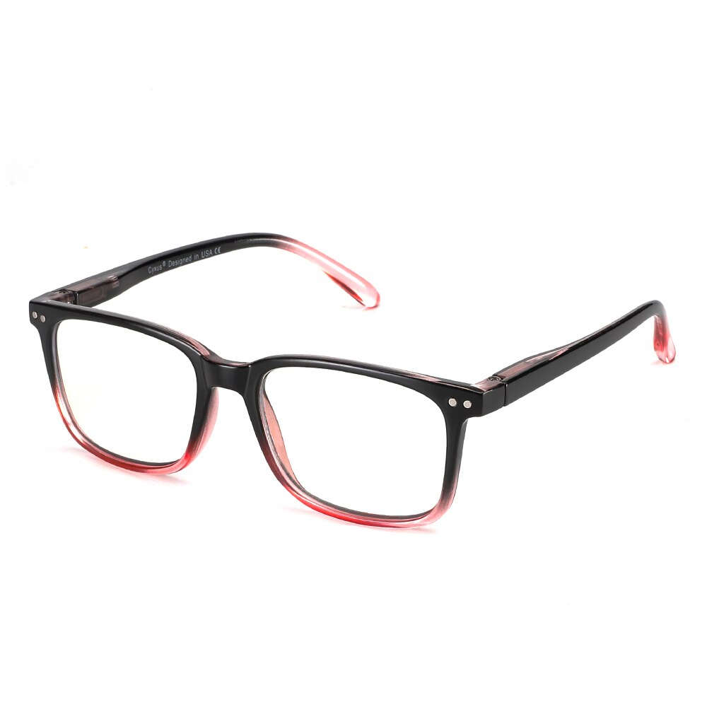 Cyxus, gafas de ordenador antiluz azul para bloquear el dolor de cabeza, lentes transparentes para juegos, gafas Unisex (hombres/mujeres) 8302: Gradient Pink