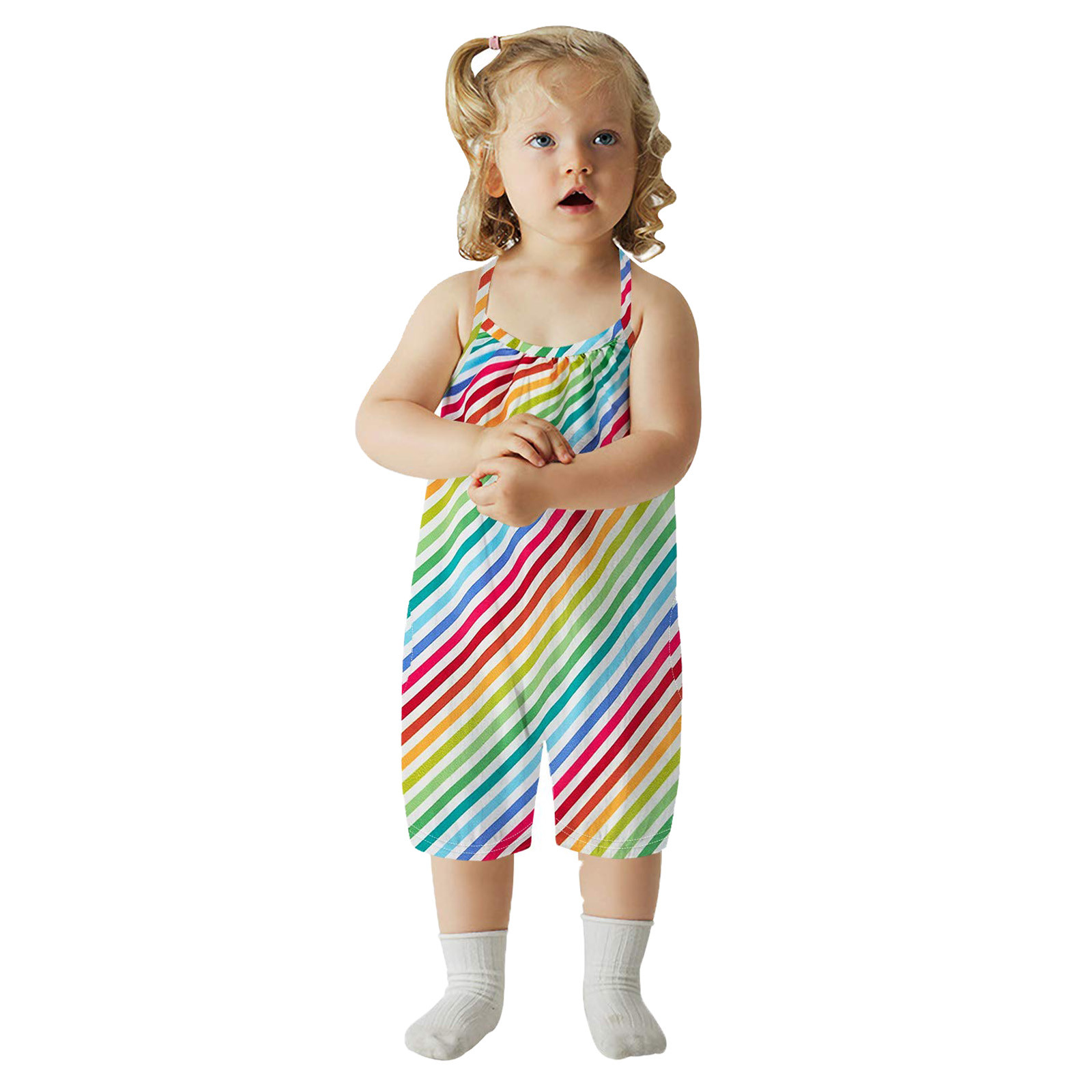 Peuter Baby Mouwloze Zomer Romper Jumpsuit Speelpakje Kids Kleding Jongens Meisjes Leuke Gedrukt Pyjama Klimmen Kleding Штаны Kind