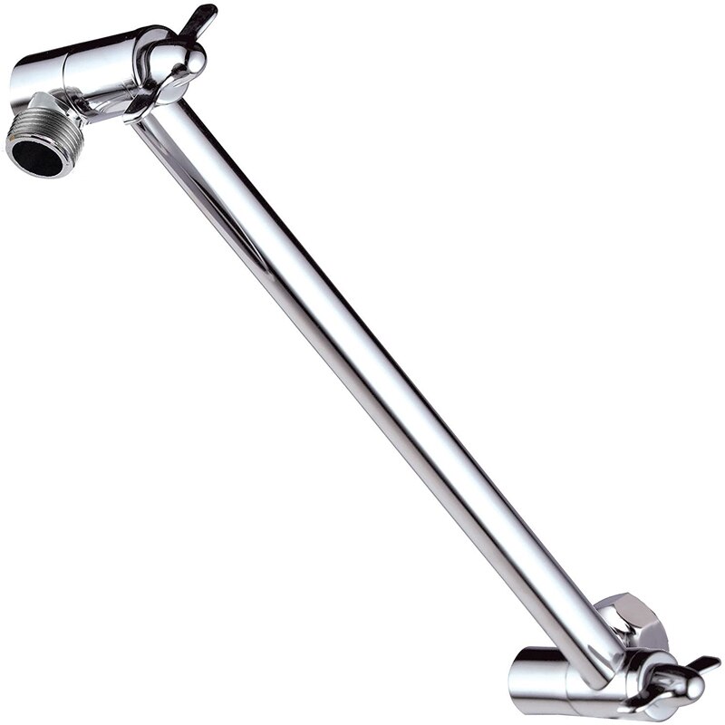 11&quot; Solid Brass Adjustable Shower Extension Arm with Lock Joints Lower or Raise Handheld Showerhead to Your Height: Chrome