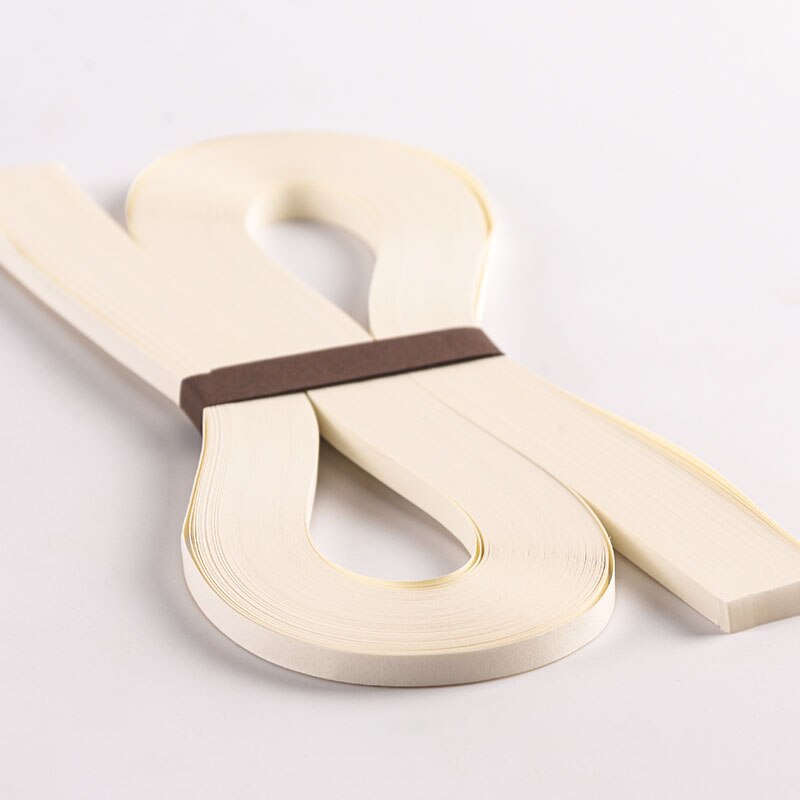 Bandes de papier 120 Quilling, simple, blanc, marron, 21 pouces de Long, 5mm de large, Origami, papier artisanal fait à la main, bricolage: Beige