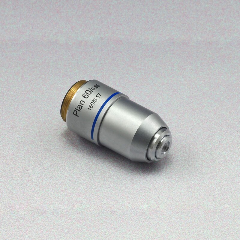 Biological Microscope Plan Objective Lens 4X 10X 20X 40X 60X 100X RMS Thread 160/0.17 195mm