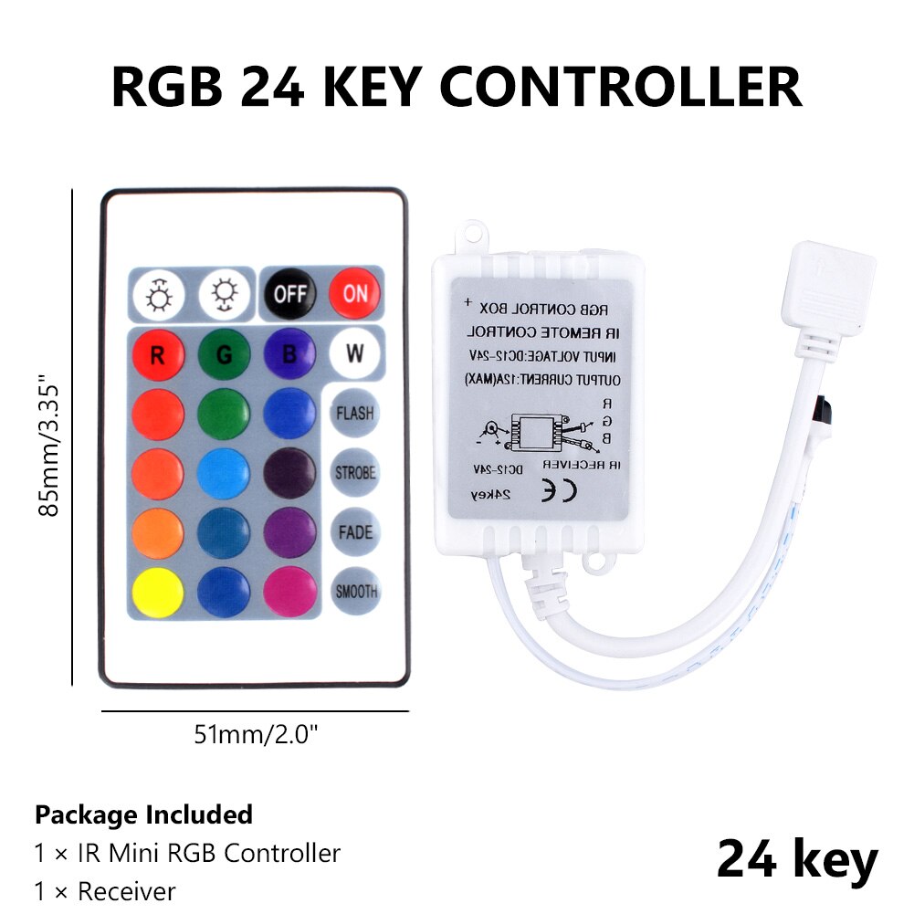 SMD 5050 3528 2835 RGB LED streifen Licht Band zubehör DC 12V 24Schlüssel / 44 schlüssel RGB IR RF fernbedienung Für RGB LED streifen
