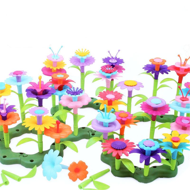 Bloem Tuin Gebouw Speelgoed-Build Een Boeket Bloemstuk Playset 63HE