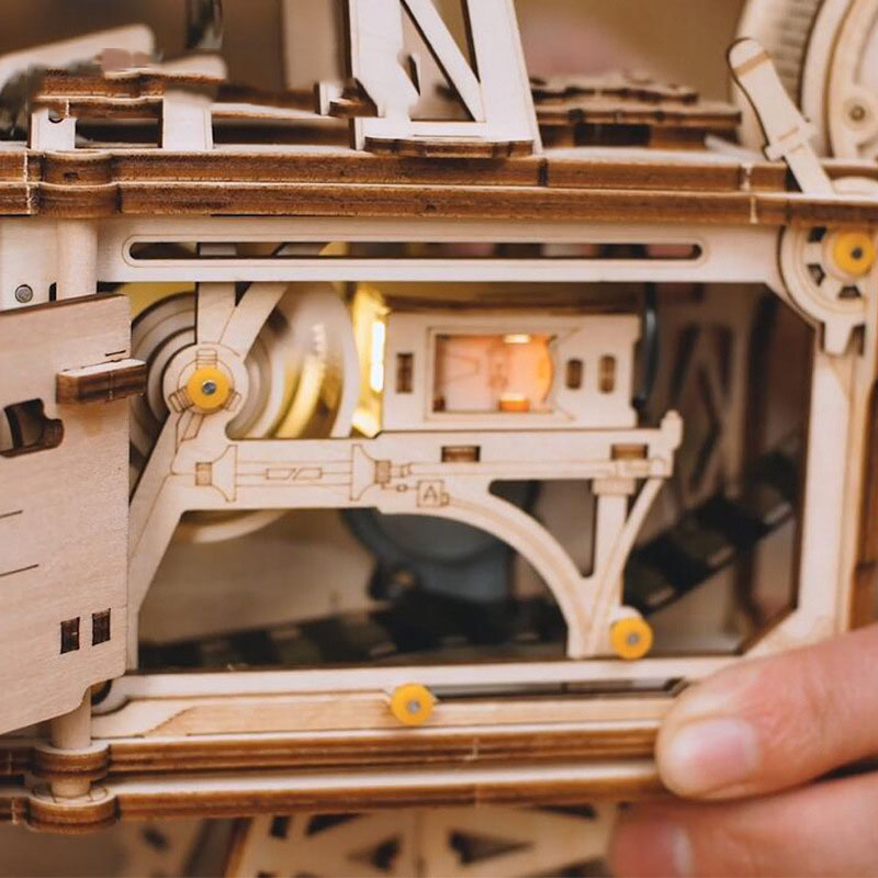 OLOEY 3D Wooden Puzzle - Rotary Model Kit - Educational DIY Assembly Toy for Adults & Kids