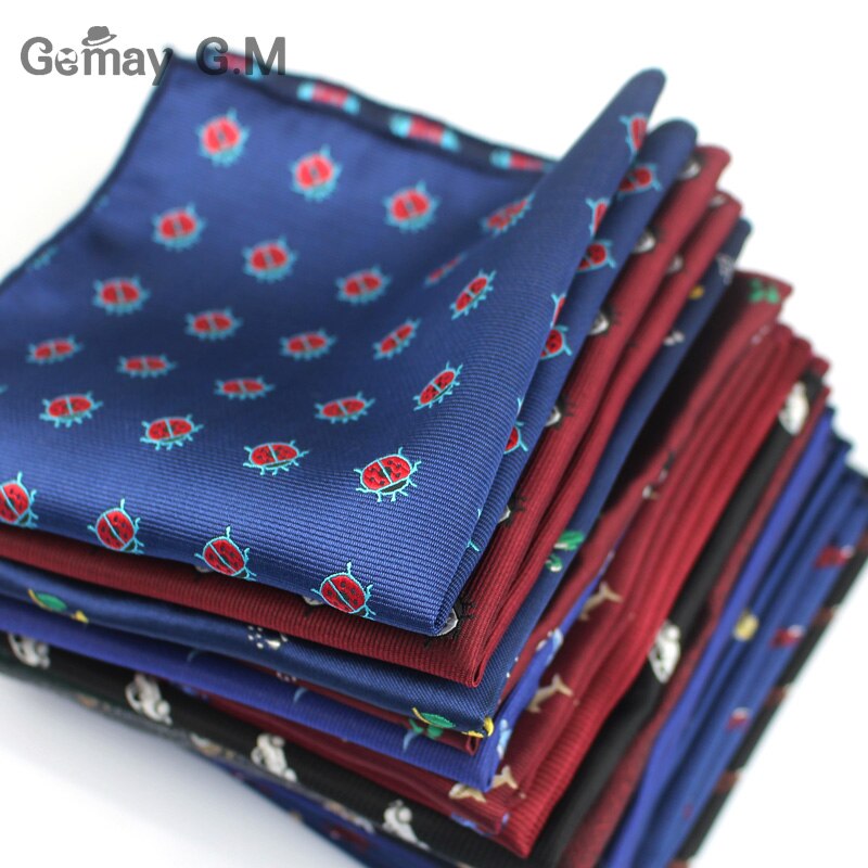 Merk heren zakdoek zakdoek dieren pochet zakelijke pakken borst handdoek zakdoek heren polyester garen pak zakdoeken