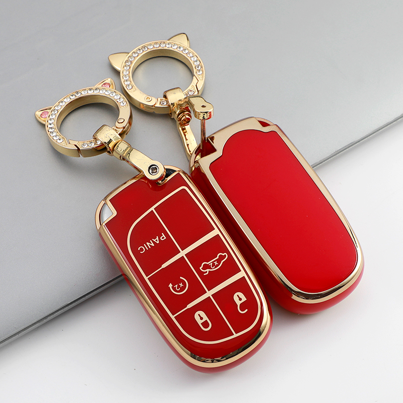 Funda de TPU para llave de coche, cubierta para Jeep WK2 KL BU MP Renegade Grand Cherokee Dodge Ram Charger 200 1500 Challenger Chrysler 300C Journey
