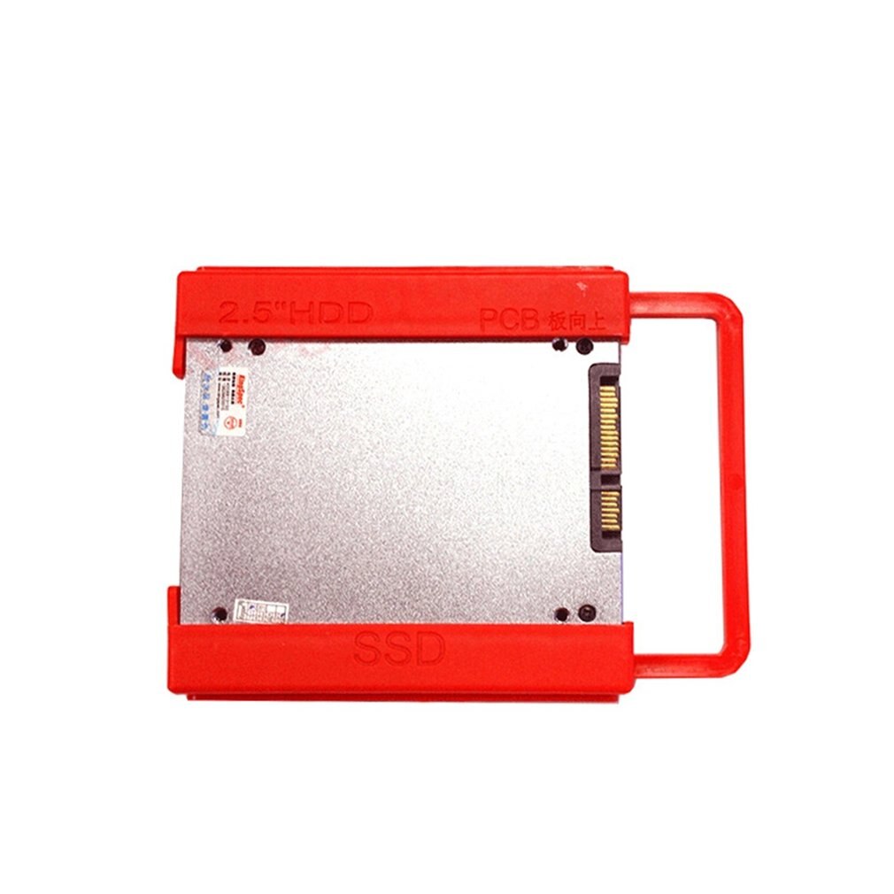 SSD HDD Notebook Hard Disk Drive Mounting Rail Adapter Bracket Holder with Screws Red2.5 to 3.5 inch