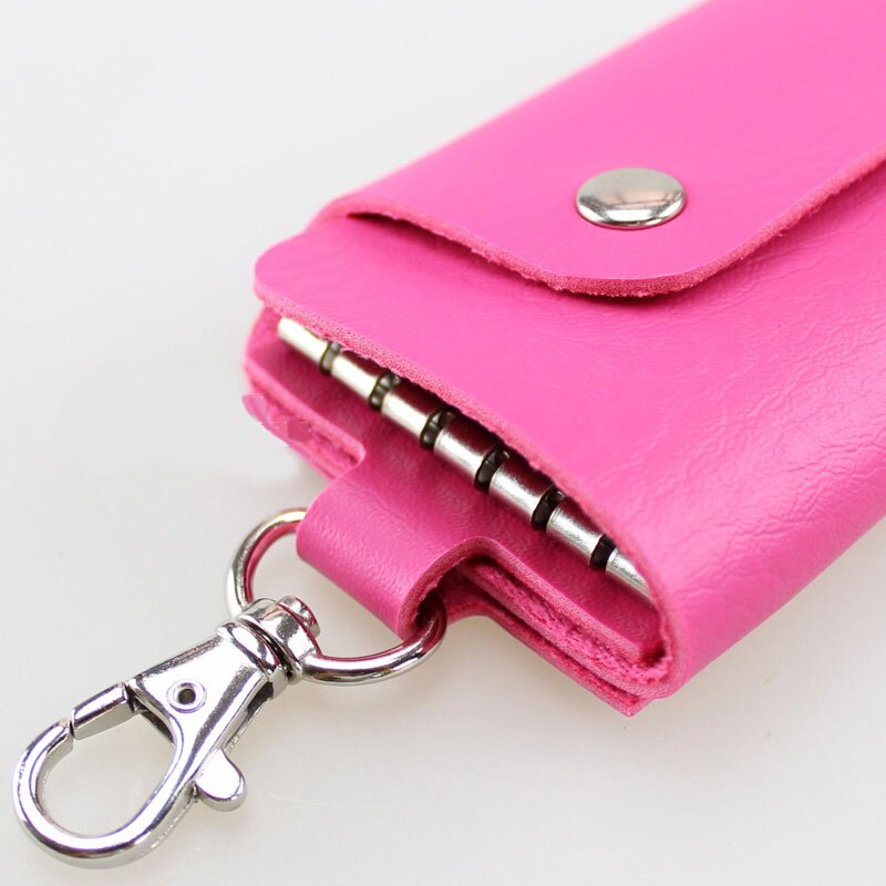 Key Wallet Purse Cheap Candy Colors Women Men's Pu Leather Pocket Keys Organizer Holder Pouch Case Bag for Car