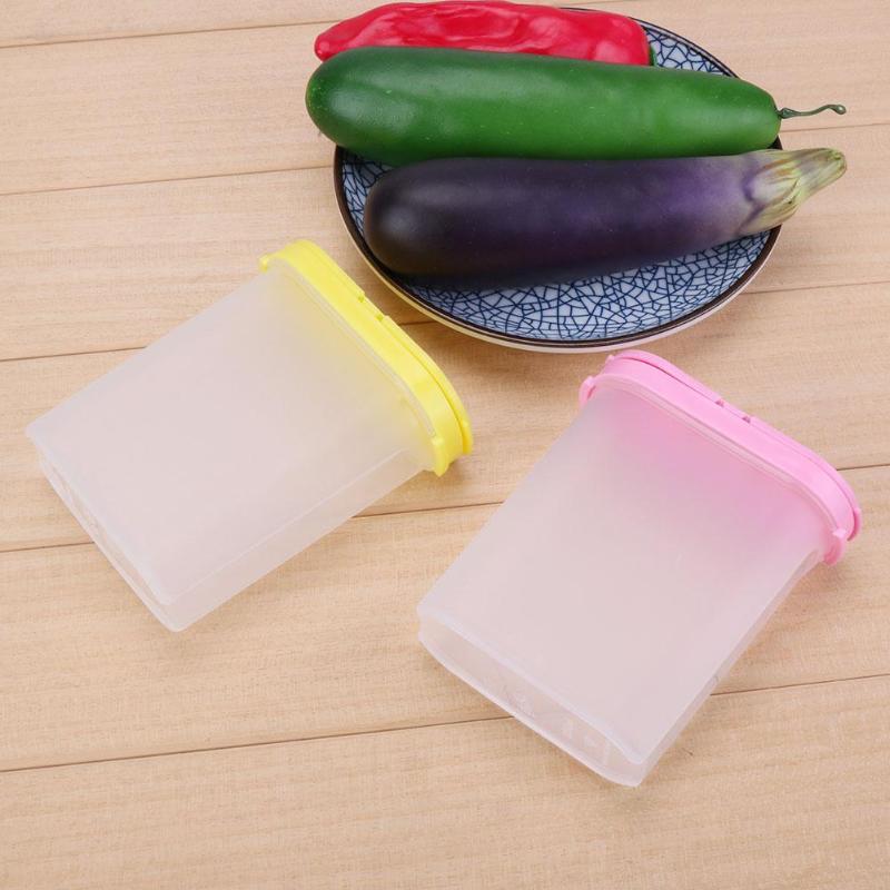 Food Storage Box Clear Container Set with Pour 2 Lids Kitchen Food Sealed Snacks Dried Fruit Grains Tank Storage Cereal Box