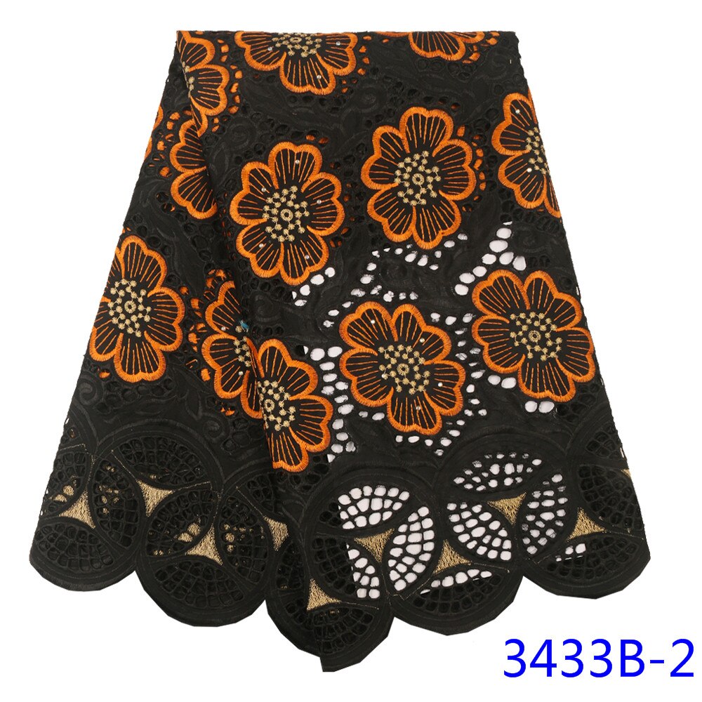 latest swiss voile lace african lace fabric nigerian lace fabrics for wedding tissu african broderie sewing YA3433B-1: Picture 2