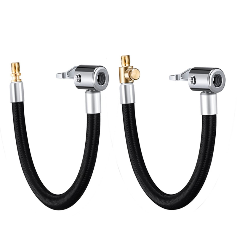 Tire Inflator Hose Extension Tube Air Pump Adapter Can Be Deflated Car Motorcycle Bike Tyre Inflatable Air Chuck Lock Tubes