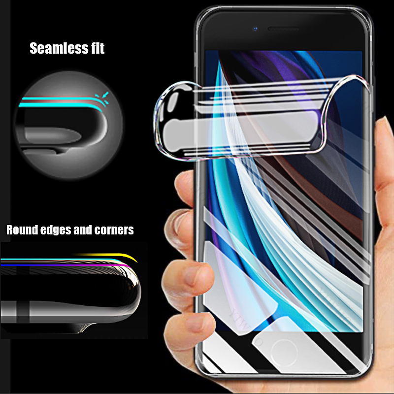 4-1 stk 6s til apple iphone 8 7 6 plus se skærmbeskytter fuldklæbende hydrogelfilm til iphone 8 plus 7 plus  se2022 se2020