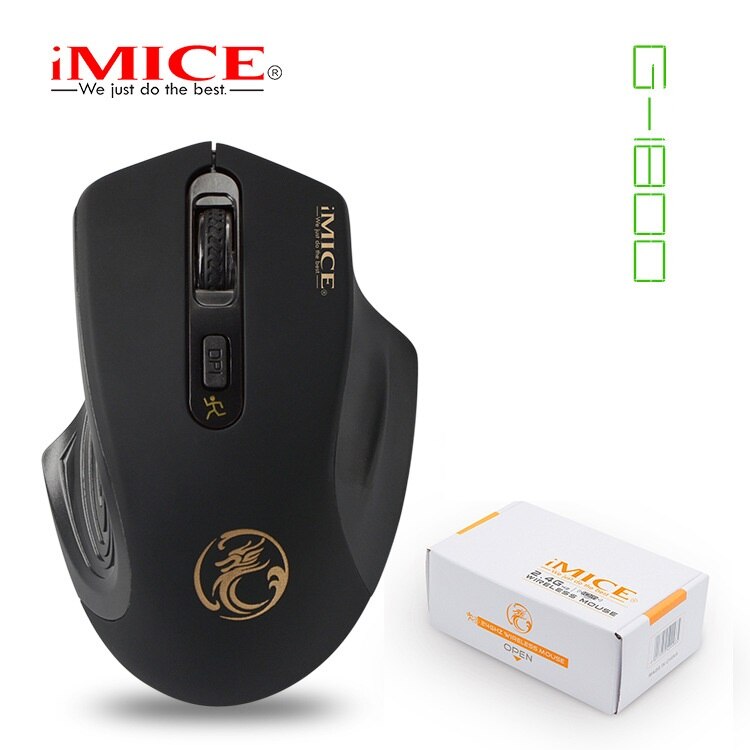 IMICE-ratón inalámbrico con Bluetooth para videojuegos, Mouse silencioso de 2,4G, con 4 botones, para de oficina y negocios, suministro directo de fábrica G-1800