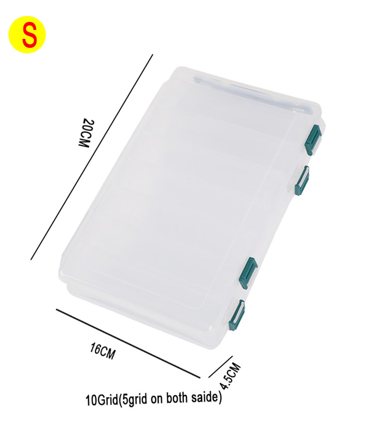 Scatola per attrezzatura da pesca Custodia per esche 14 scomparti Scatole per ganci per esche a doppia faccia Custodia per contenitori per esche Accessori per la pesca: verde