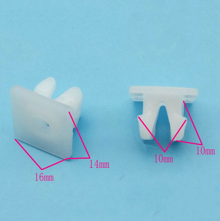 Clips de retenue en plastique 50 pièces, fixation de phare de voiture, feu arrière, lampe de direction, tête carrée, vis d&#39;écrou de fixation: 3- 50pieces