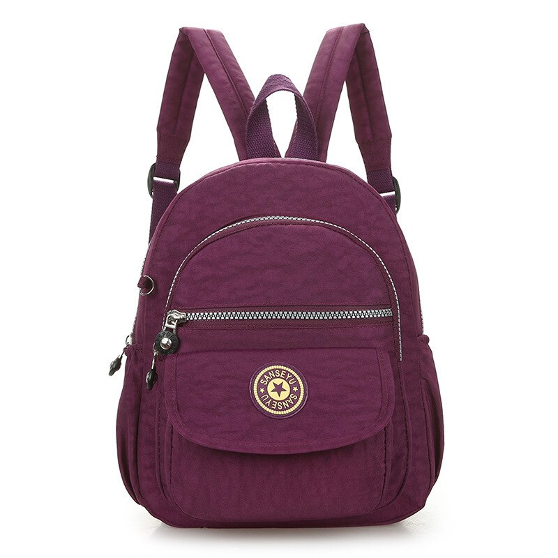 Mochila escolar informal de nailon para mujer, Mochila pequeña e impermeable, bolso de hombro, bolso de mano de capacidad Simple, mochila para chicas