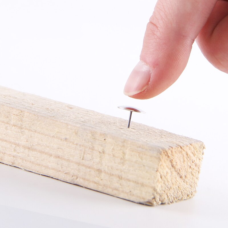 100 unids/caja de de Metal pulgar tachuela tablón de anuncios papel fijo empuje aguja pines Oficina suministros de encuadernación