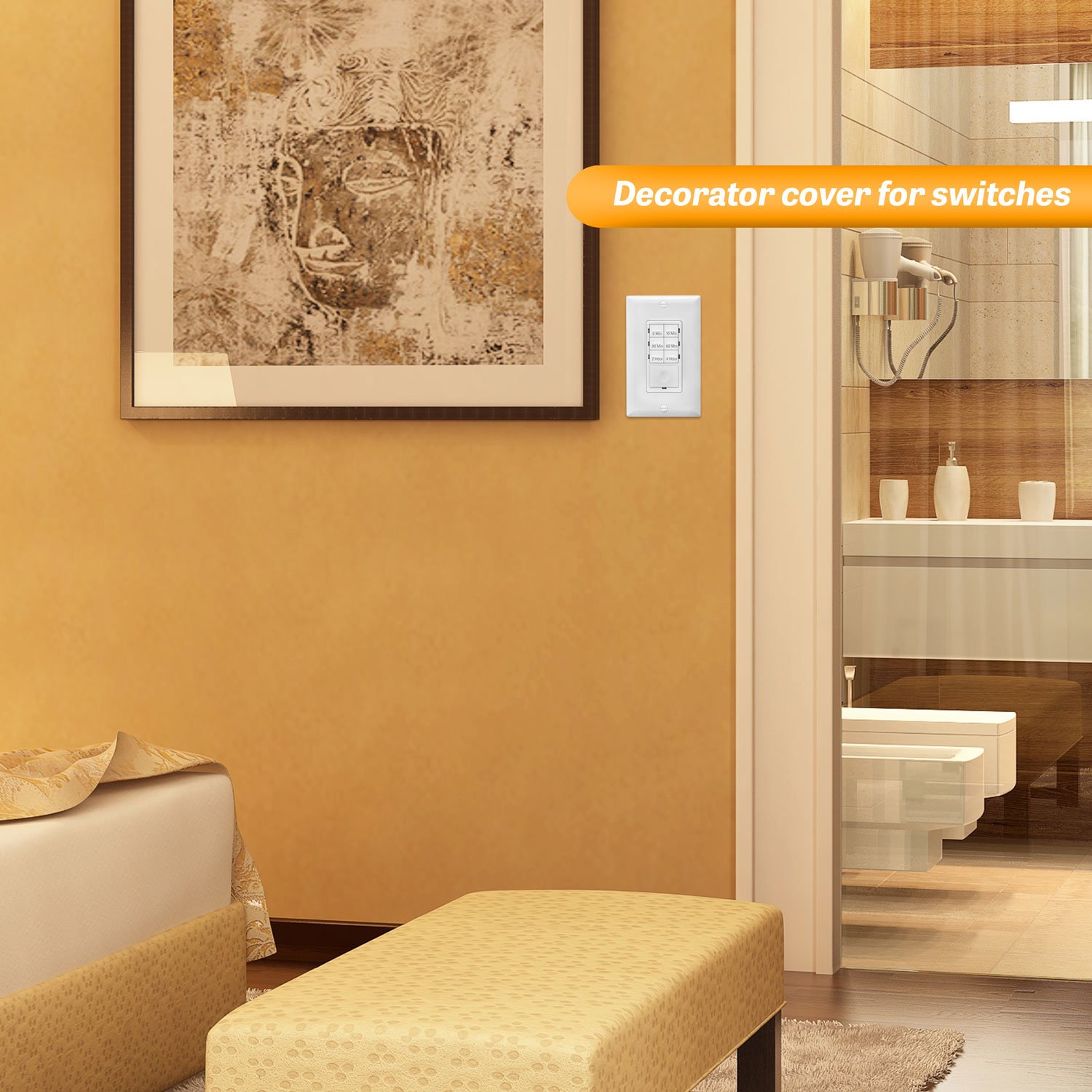 Decorative Switch Wall Panel Is Covered Household Socket Standard Size Suitable For Paddle Rocker GFCI Equipment Timer