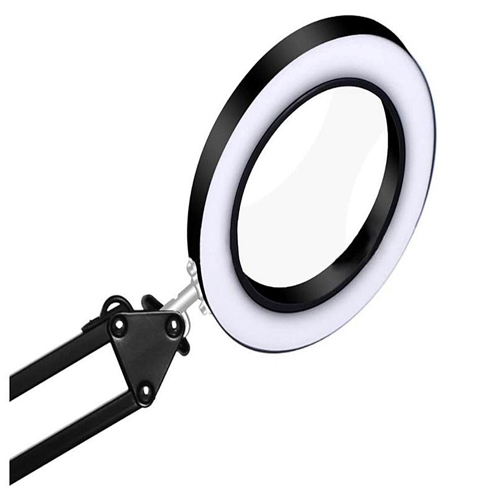 Adjustable Magnifier Lamp Work Magnifying Lamp 3 Modes 4'Glass Lens Light