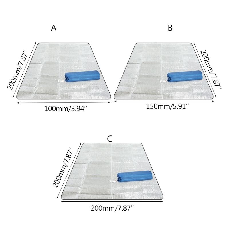 Materassino da campeggio tenda materasso impermeabile in alluminio pieghevole EVA picnic spiaggia pad K1KD