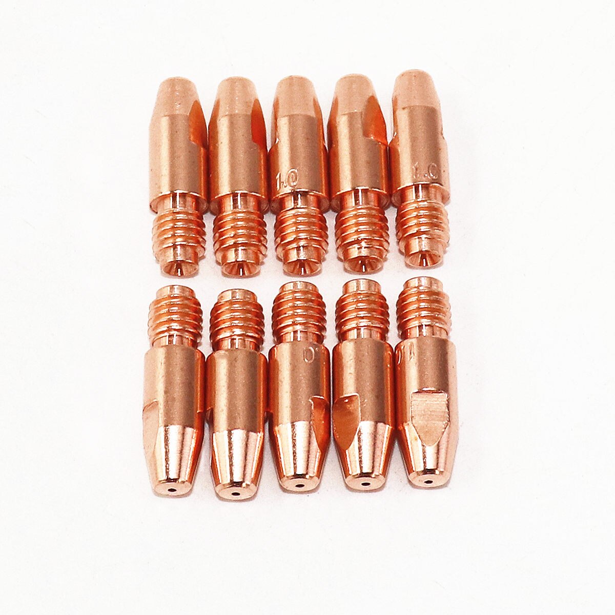 10 stuks 36kd contacttips cucrzr mig-toorts/pistool verbruiksartikelen 0.8/1.0/1.2mm lastips voor euro-stijl mig mag-lastoorts