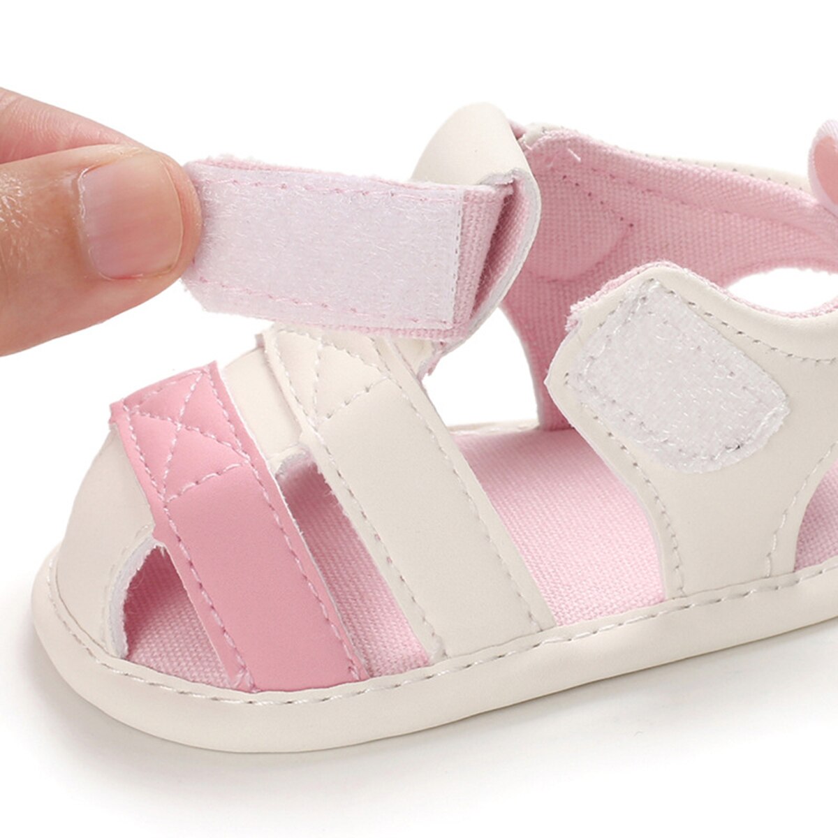 Babyjongens meisjes rozenbloem petti wieg zachte schoen effen stijl 0-18 maanden
