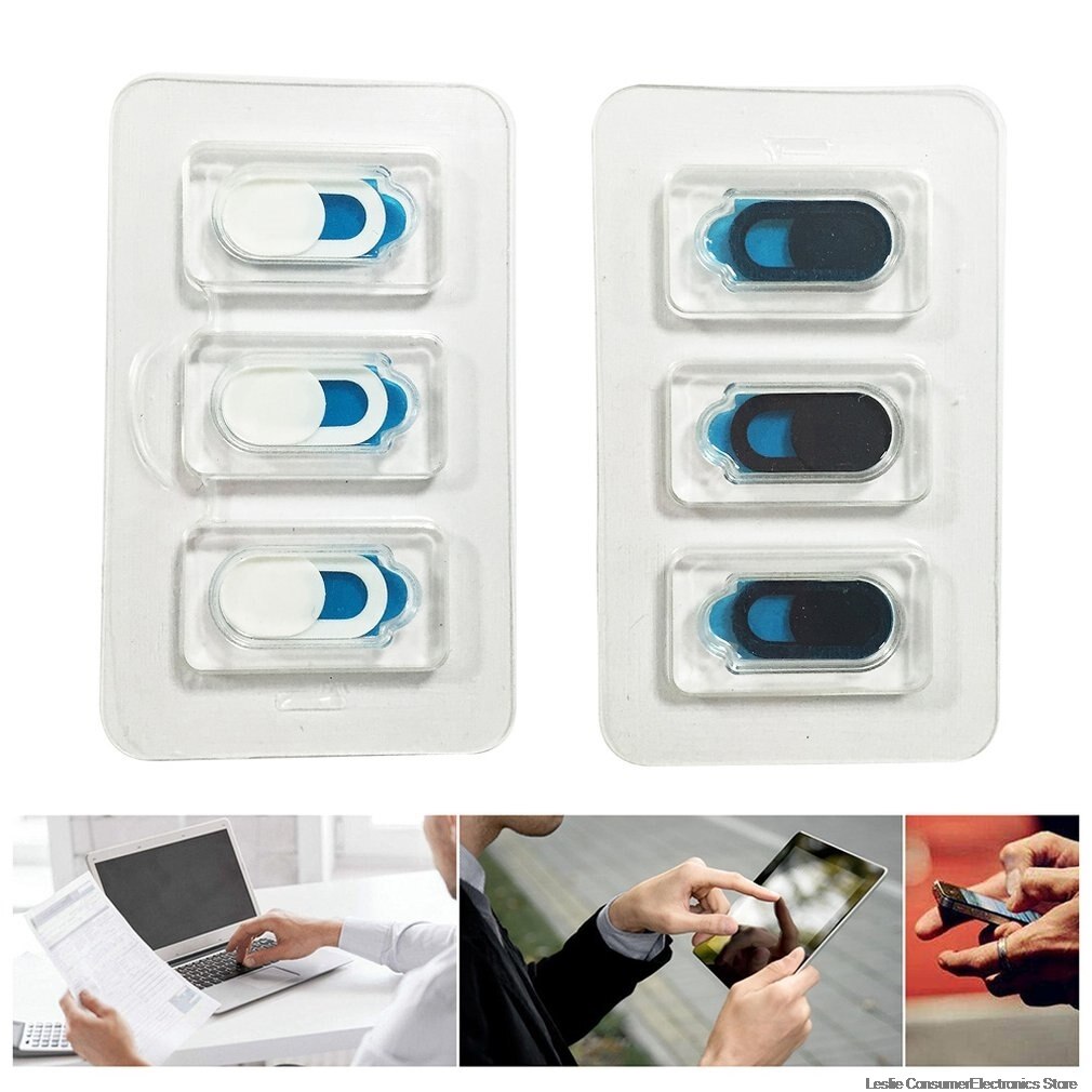 Universal LenSticker Plastic WebCam Cover Shutter Magnet Slider Camera Cover for IPhone Laptop Mobile Phone Len Privacy Stickers