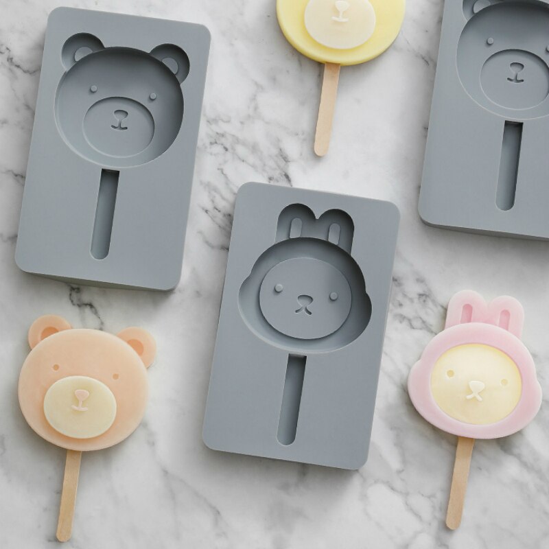 Japonia Wykonany ręcznie lód forma na krem silikonowy z pokrywką bohaterowie kreskówek kostka lodu DIY forma robić lodów na patyku sorbet lodowy