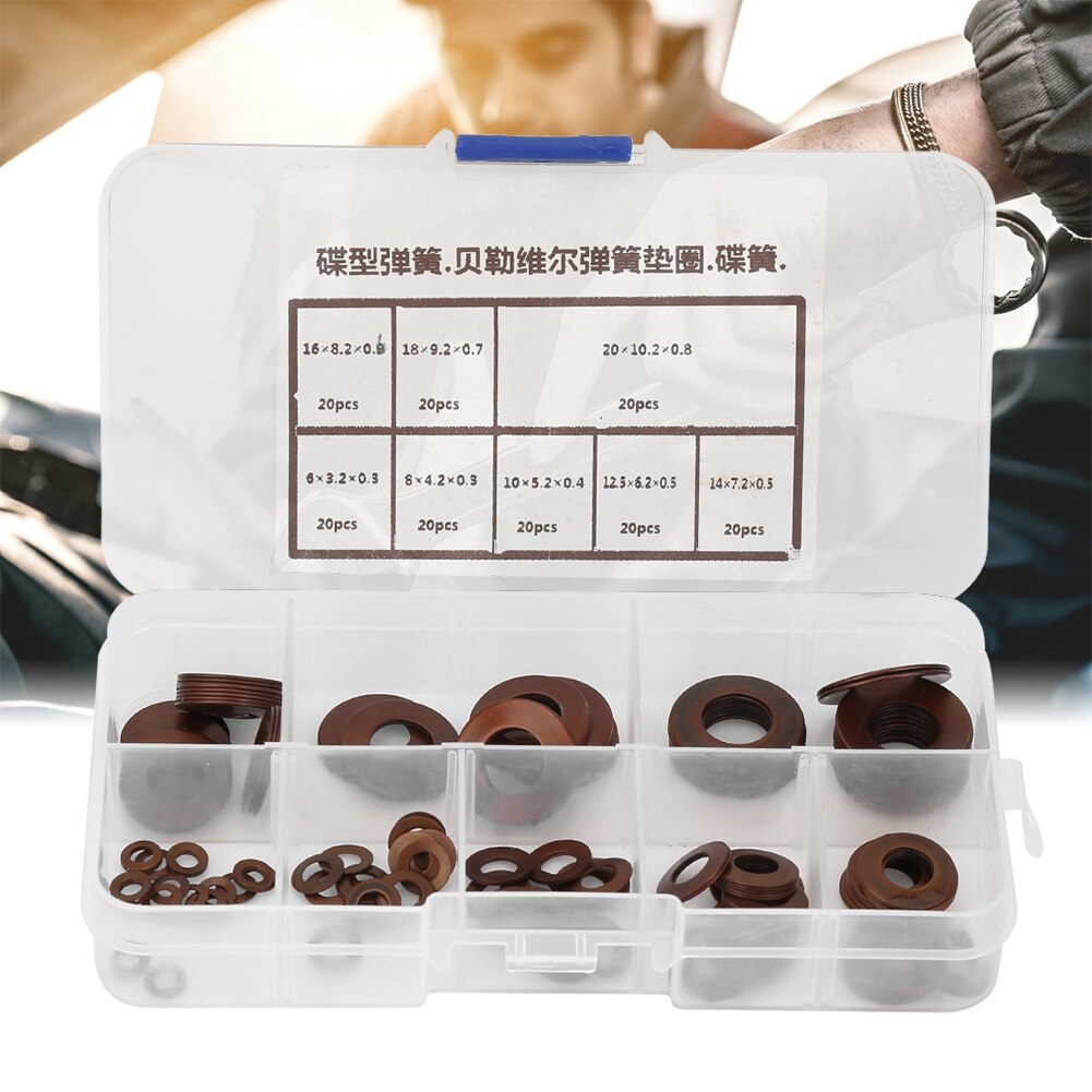 8 Types Belleville Compression Spring Disc Washer Gasket Disc Spring v