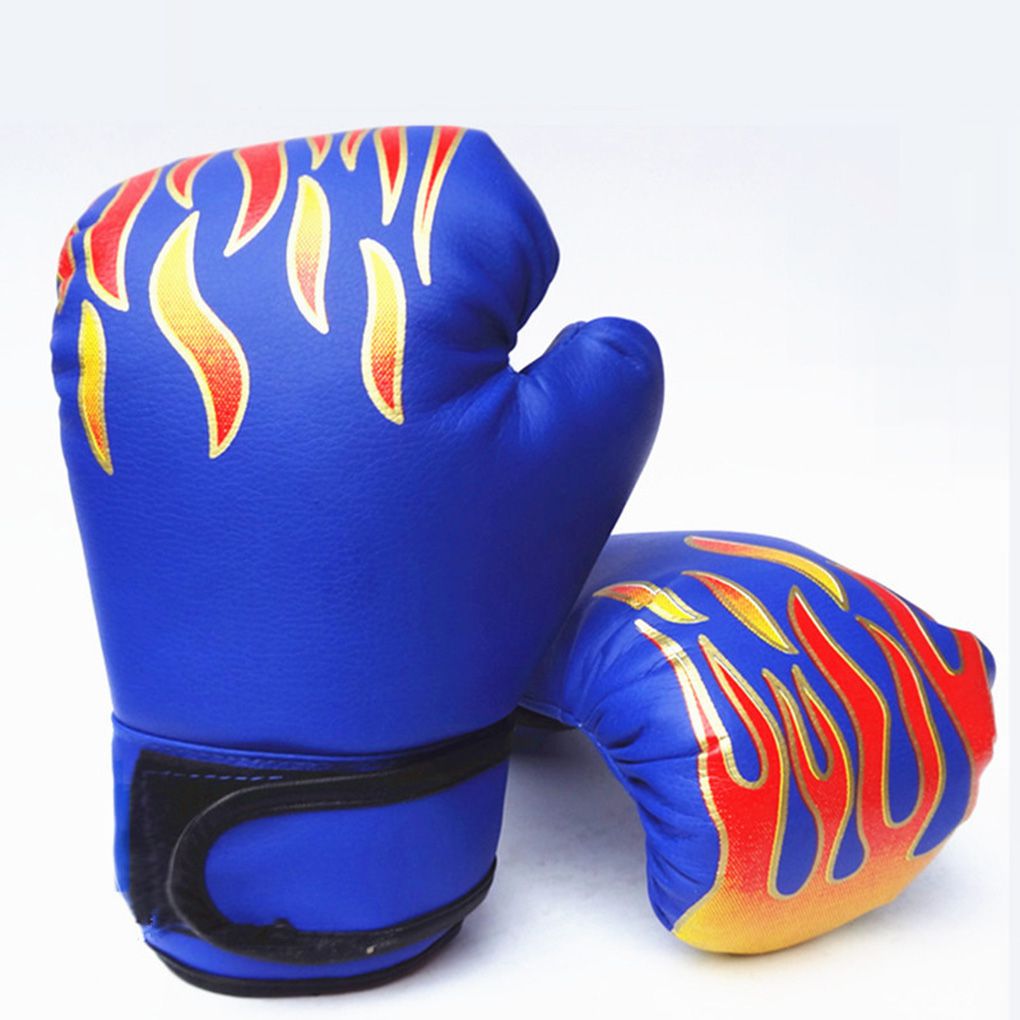 1 pair of children's boxing gloves training Sanda boxing gloves flame net breathable sports Fighting boxing gloves