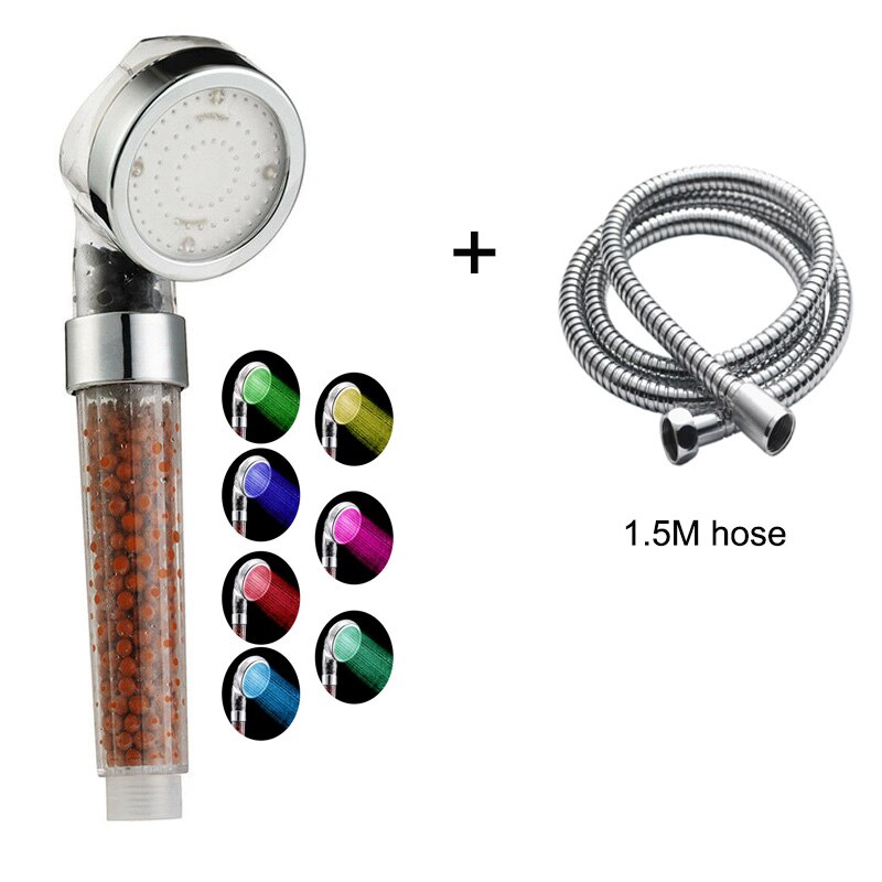 Zloog Led Douche Head Home Badkamer 3 Of 7 Kleuren Veranderende Led Douche Water Glow Light Douche Set: 7 Colors Set A