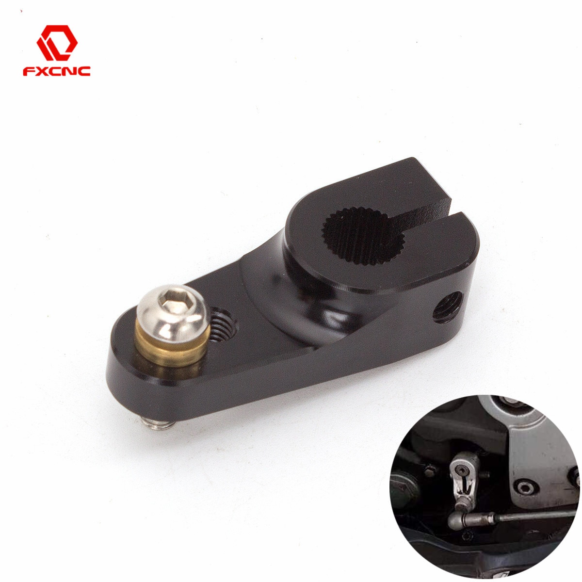 10mm Aluminum Motorcycle Foot Rearset Gear Shift Shifter Arm Rod Adapter Holder For Kawasaki ZX14 ZZR1400 ZX 14R 2006 2007