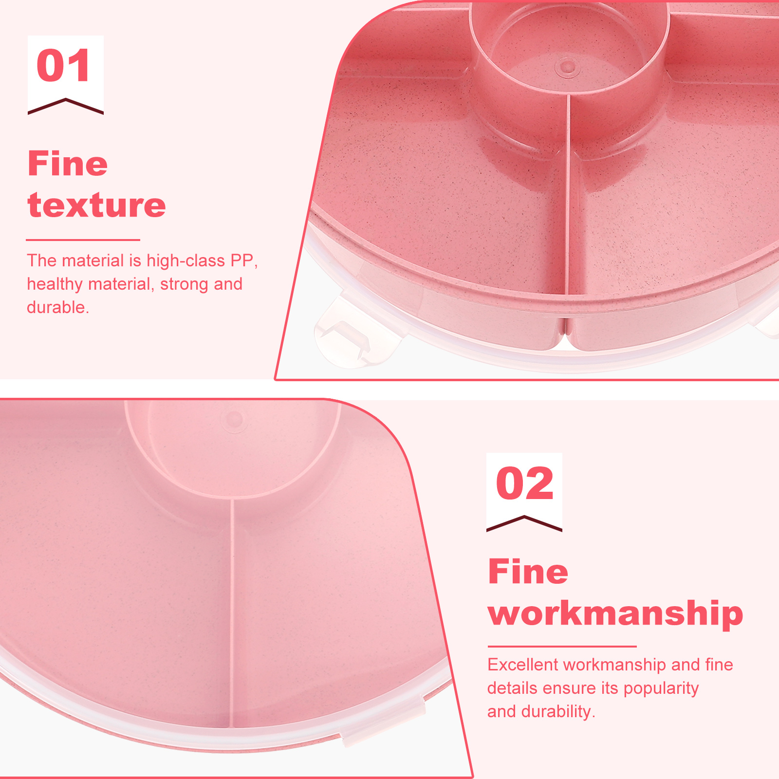 Dried Fruit Box with Lid Snack Storage Box Household Divided Fruit Box Fresh Preservation Box