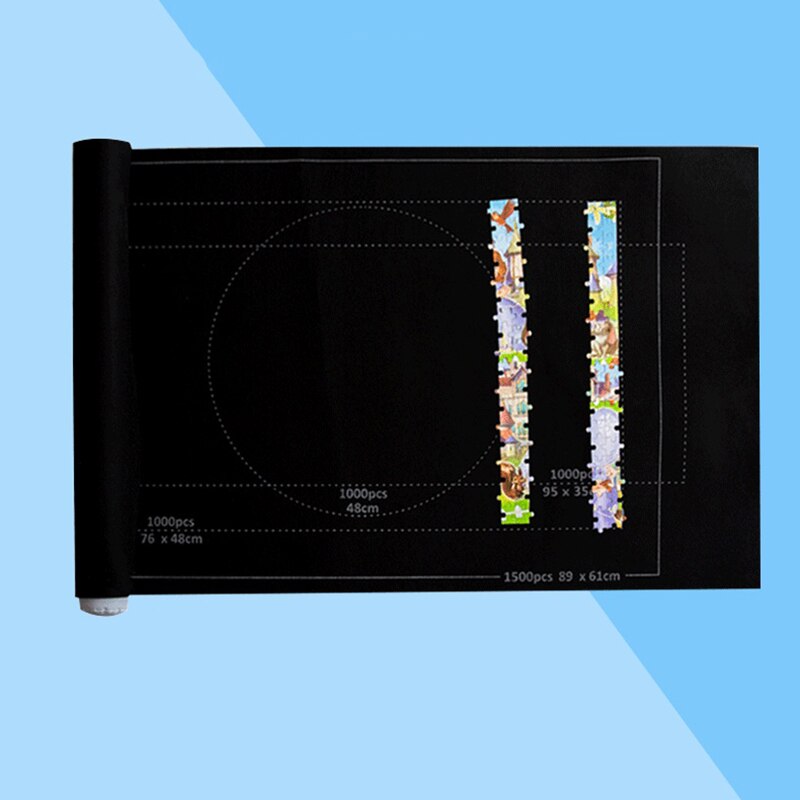 Set Puzzles Mat Jigsaw Roll Felt Mat Play mat Blanket For Up to 1500 Pieces Puzzle Accessories Portable Travel Storage bag