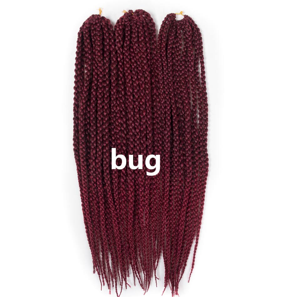 Qp Hair 3D Cubic Twist Crochet Braids Ombre 22" 120g/pack Ombre Crochet Braid Hair Extensions synthetic High Temperature Hair: Bug