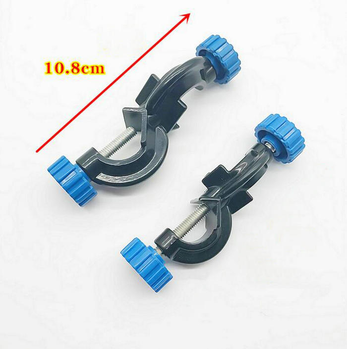 1pc Big Size Length 10.8cm Iron Cross Clip Clamp With Blue Knob, Holder Stand Rod Rack, Fixed Clamp for Laboratory