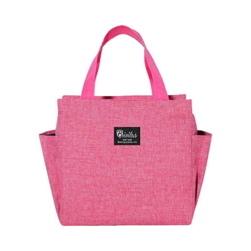 Grote Lunch Tas Voor Vrouwen Thermische Voedsel Carrier Werk Tas Grote Capaciteit Koeltas Maaltijd Prep Lunchbox Verpakt Lunch: Hot Pink