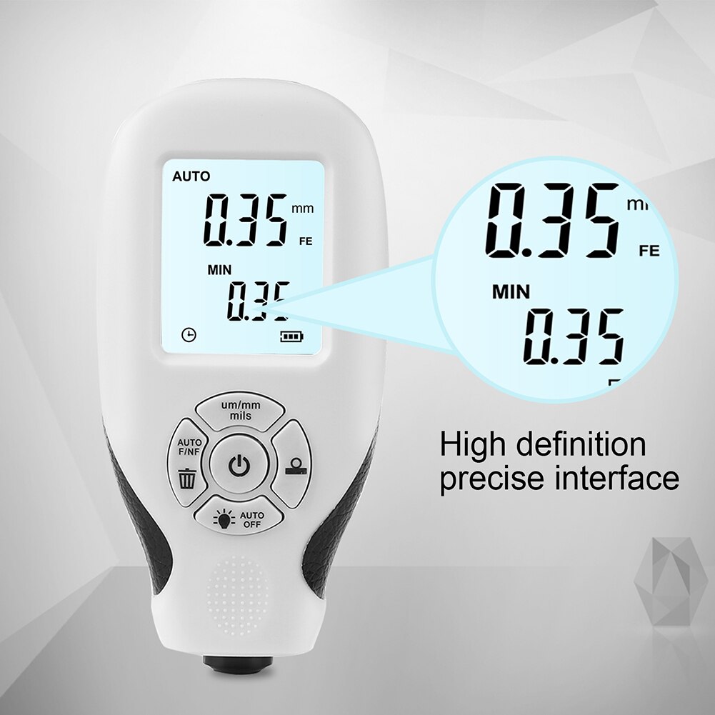 HW-300 Digitale Laagdiktemeter 0.1Micron/0-1300 Auto Verf Laagdikte Tester Meten Mfe/Nfe handleiding Verf Tool