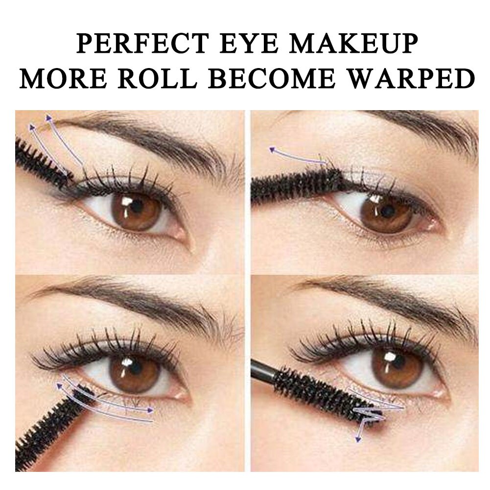 Mascara épais en Fiber de soie 4D, kit de maquillage résistant à l'eau, Volume noir et Durable, avec stylo à recourber les cils, pour une journée entière