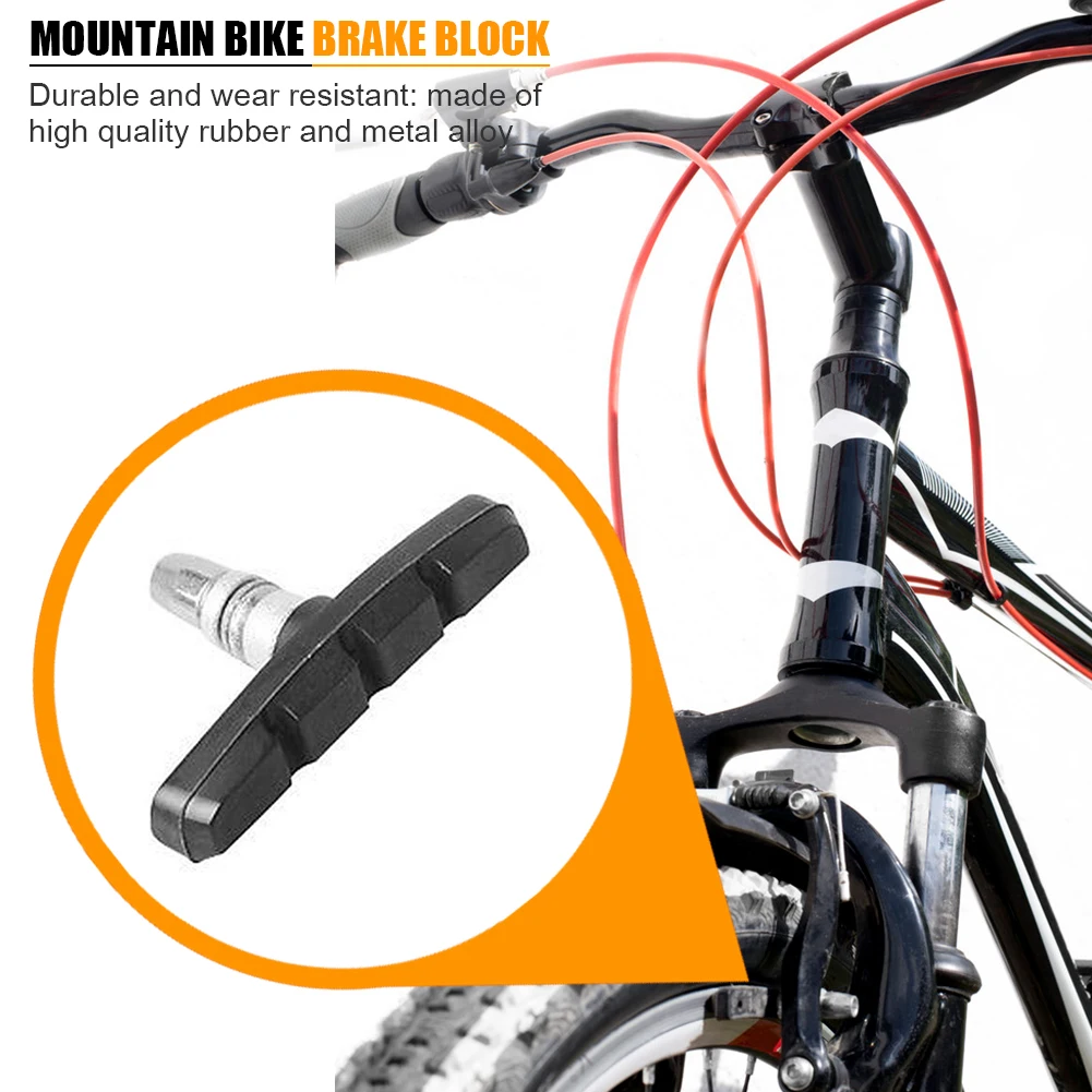 Bloque de freno de goma para bicicleta de montaña y carretera, zapatas de Metal, resistentes al desgaste, accesorios de freno para montar en bicicleta, 20-1 piezas