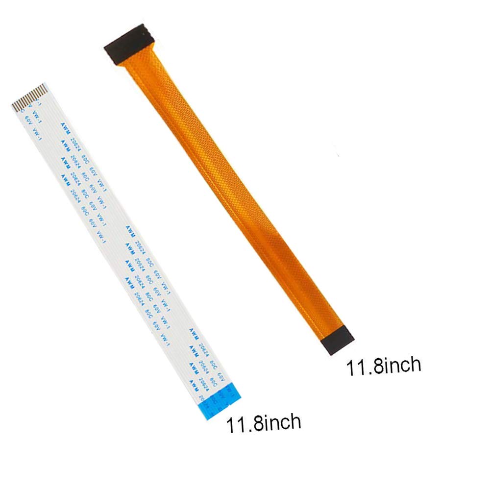 2 Pcs Raspberry Pi Camera Cable 11.8 inch FFC FPC Ribbon Extension Cord Flat Wire Cable for Raspberry Pi Zero W Pi 2 3 Model B +
