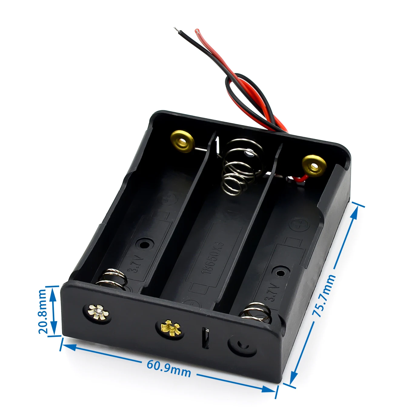 18650 Batterij 1/2/3/4 DIY lithiumbatterijhouder / 18650 batterijhouder / 1/2/3/4 kabel: WHITE