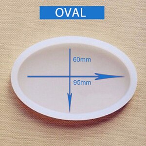 1Pc DIY Clay Plate Mold All-glossy Finish Free Polish Clay Tools Square Round Oblong Rectangle Oval Different Size: Grey