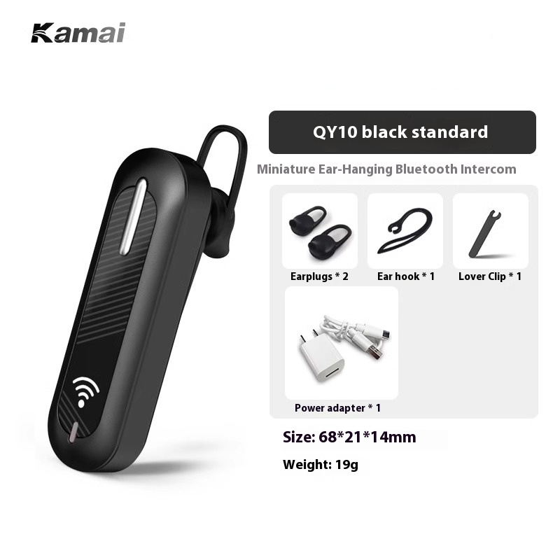 KAMAI Mini Walkie Talkie Transceiver Ear Hook Two Way Radio Ear hanging Charging USB handheld wireless TYPC C headphones: green